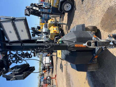 2022 Allmand NLV3GR (4) LED Light Fixture 350W, 23' Vertical Mast, 3kW Prime, Towable, Deep Sea L401, Leveling Jacks, Yanmar T4F 5.8hp