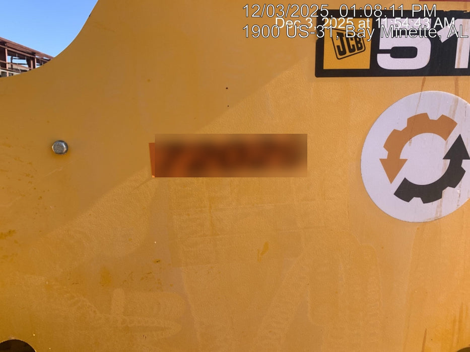 2020 JCB 510-56 Canopy, Solid Tires, Work Lights, Beacon, Aux Hydraulics, Back up Alarm, Lifting Eye, ES Decals