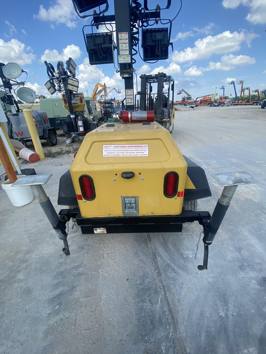 2021 Allmand NLV3GR (4) LED Light Fixture 350W, 23' Vertical Mast, 3kW Prime, Towable, Deep Sea L401, Leveling Jacks, Yanmar T4F 5.8hp