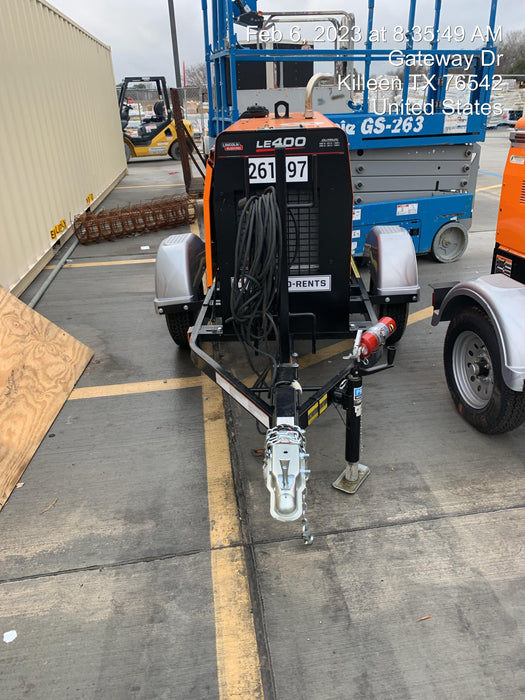 2022 Lincoln Electric LE400 Kubota V1505, Trlr, Cable Rack, Light Kit, ES Decals, T3