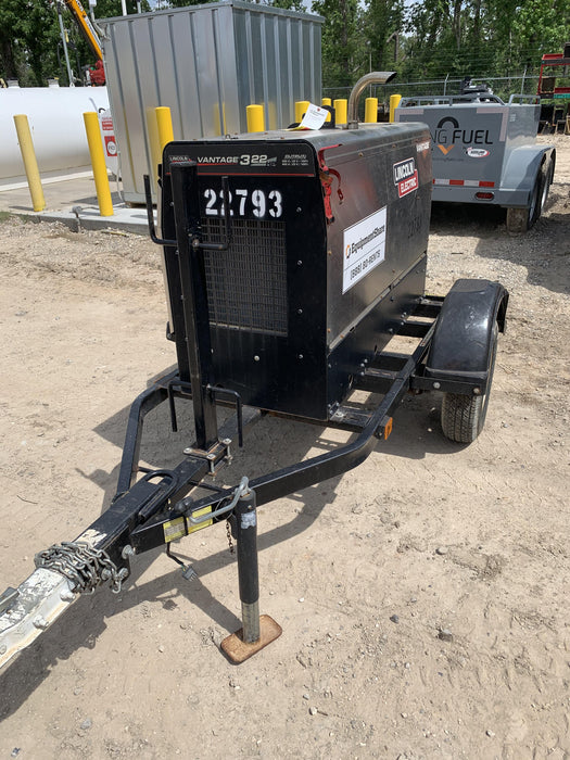 2019 Lincoln Electric Vantage 322 Lincoln Vantage 322 Welder w/Trailer, Light Kit, Cable Rack