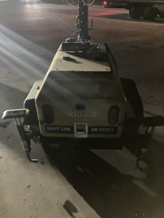 2022 Allmand NLV3GR (4) LED Light Fixture 350W, 23' Vertical Mast, 3kW Prime, Towable, Deep Sea L401, Leveling Jacks, Yanmar T4F 5.8hp