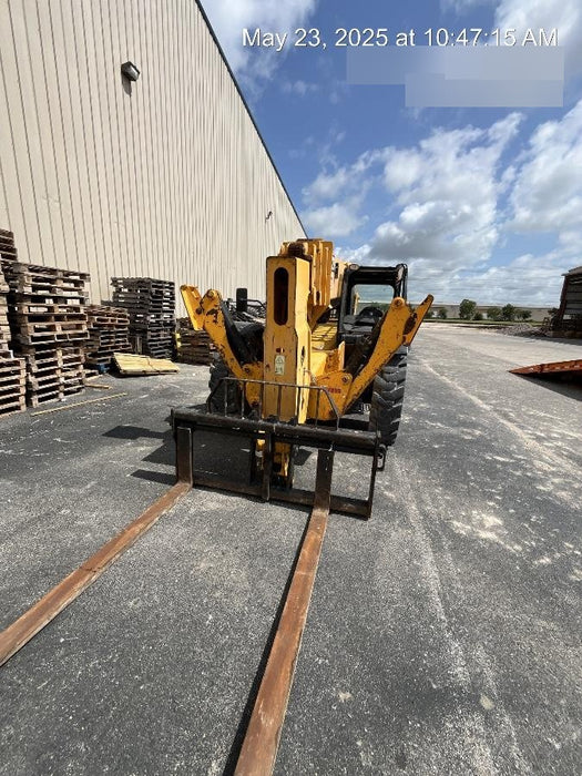2019 JCB 510-56 74 HP w/Open ROPS, Beacon, Aux Hydraulics, Worklights, Solid Tires w/60" Carriage/Forks