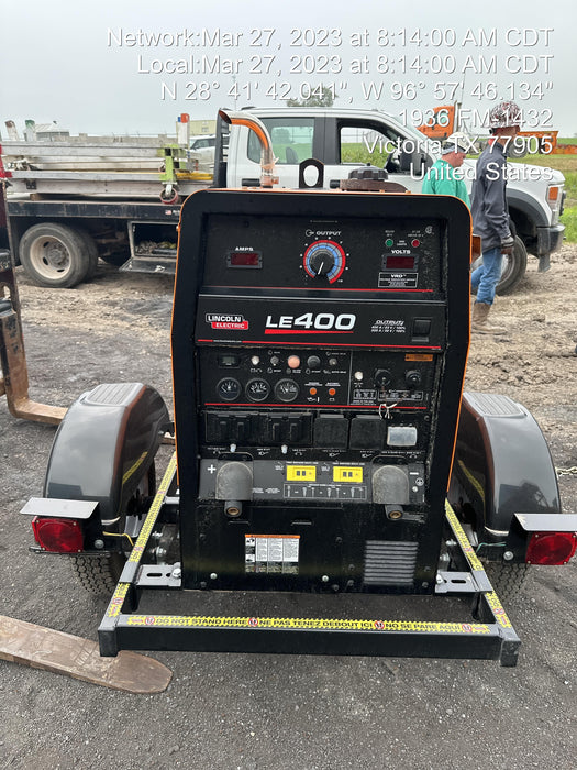 2022 Lincoln Electric LE400 Kubota V1505, Trlr, Cable Rack, Light Kit, ES Decals, T3