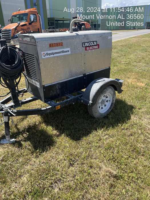 2024 Lincoln Electric LE400 Kubota V1505, Trlr, Cable Rack, Light Kit, ES Decals, T3