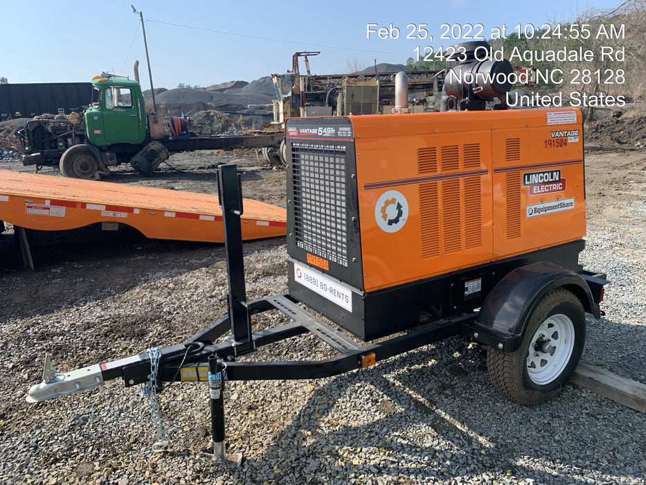 2021 Lincoln Electric Vantage 549X Ready Pak 3, ORANGE (includes trailer, cable rack, fender light kit)