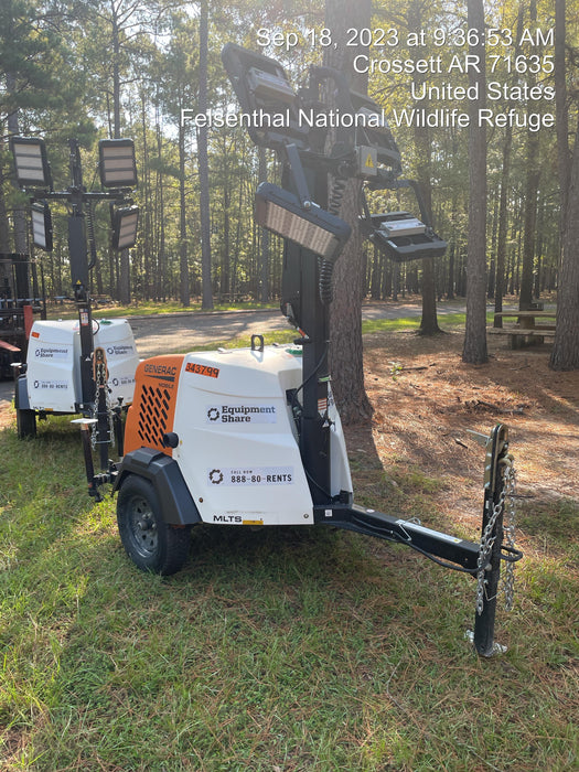 2023 Generac MLT2 Diesel, Flex Switch 120V Input, Powerzone Controller, (4) 320W LED Lights, 4kW Generator, 39.9 Gal Fuel Tank, 2" Ball, T3