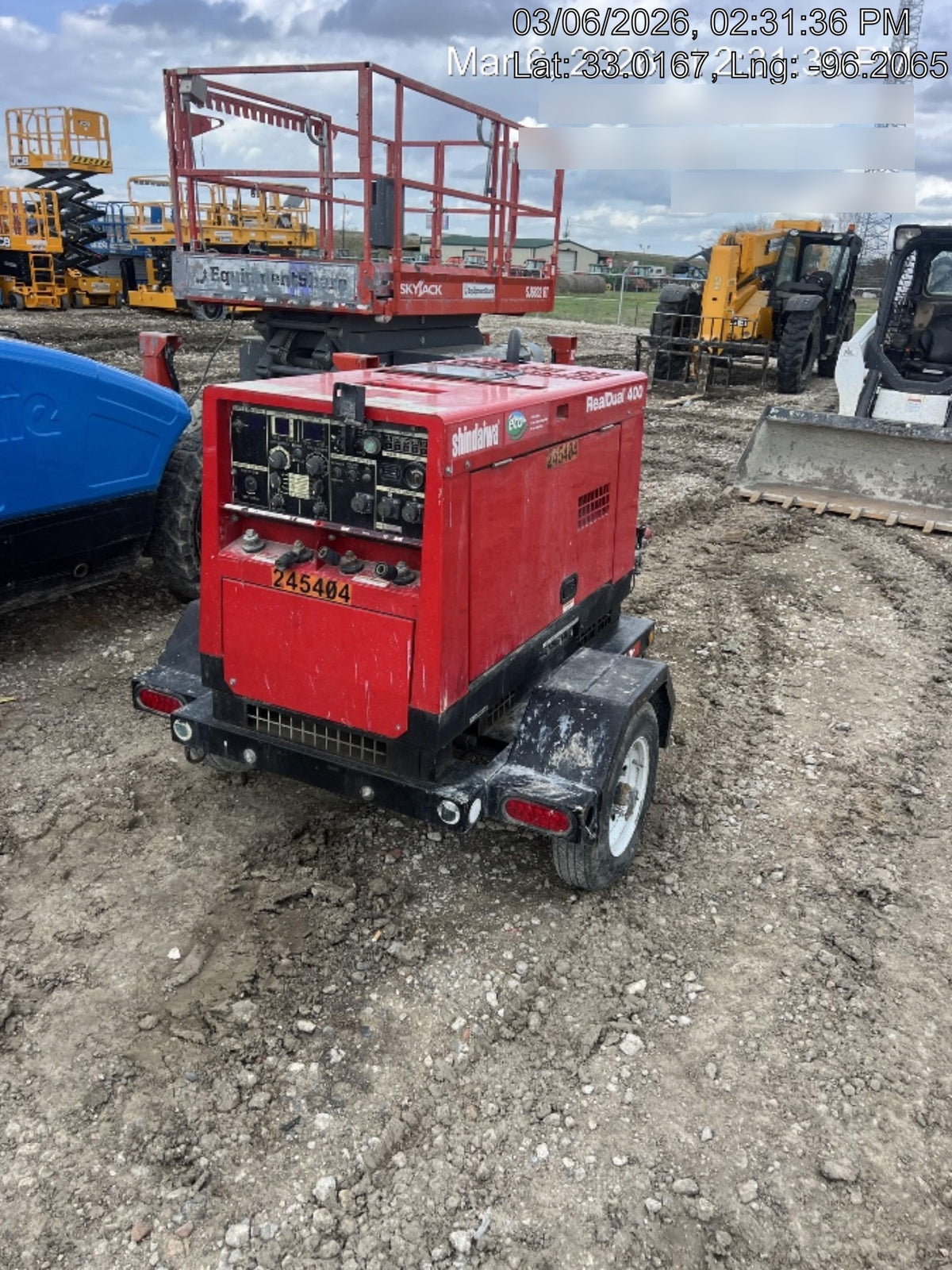 2022 Shindaiwa DGW400MDL Kubota D902 Engine, 23 HP, Dual Op Welder, Wire, Arc, Droop Stick, Tig, and CC Stick Functionality, Simulphase, 3 Phase and 1 Phase Gen Output, Single Axle NB Trlr, Slr Trckl Chrg 12V 12W, Fire Ext