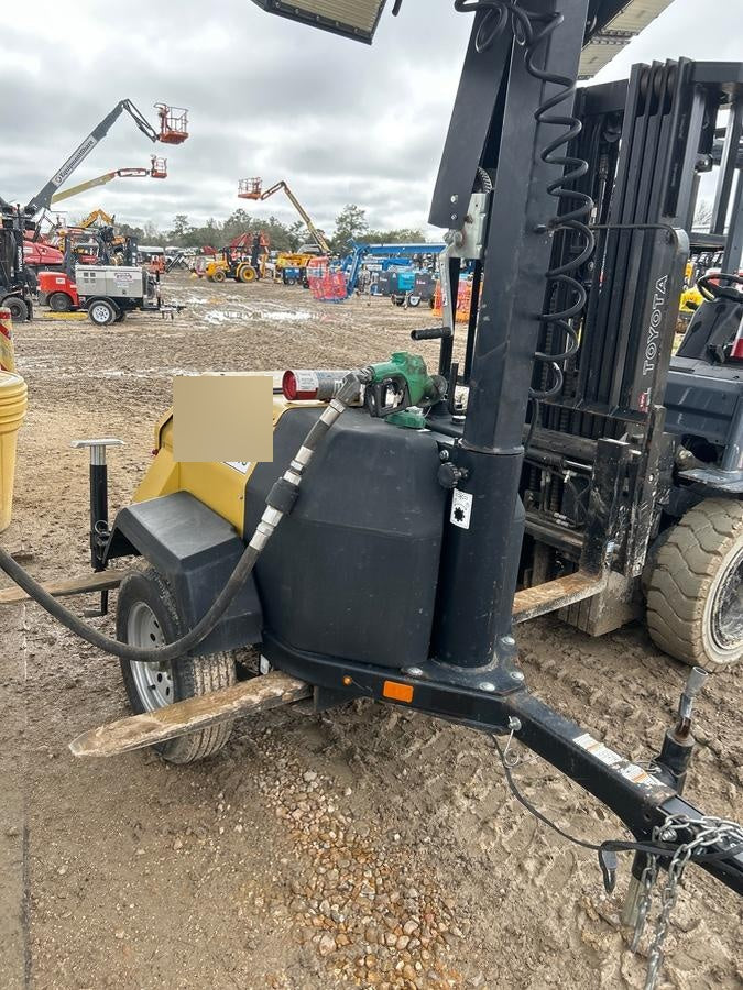 2022 Allmand NLV3GR (4) LED Light Fixture 350W, 23' Vertical Mast, 3kW Prime, Towable, Deep Sea L401, Leveling Jacks, Yanmar T4F 5.8hp