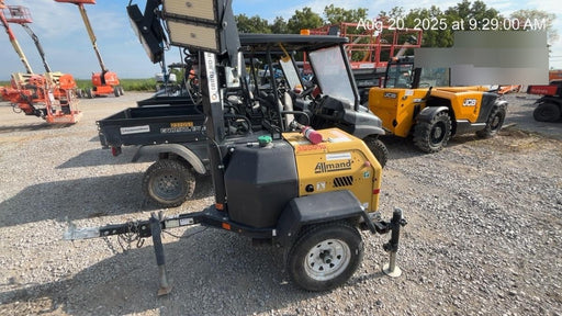 2021 Allmand NLV3GR (4) LED Light Fixture 350W, 23' Vertical Mast, 3kW Prime, Towable, Deep Sea L401, Leveling Jacks, Yanmar T4F 5.8hp