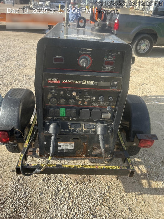 2019 Lincoln Electric Vantage 322 Lincoln Vantage 322 Welder w/Trailer, Light Kit, Cable Rack
