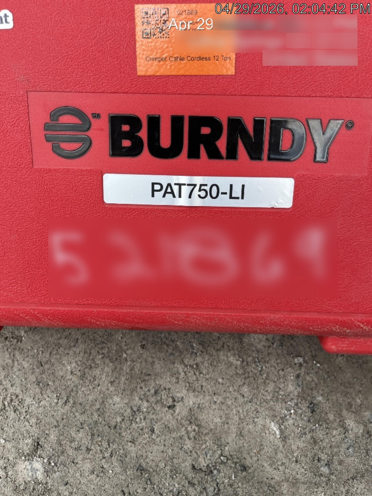 2025 BURNDY PAT750LI