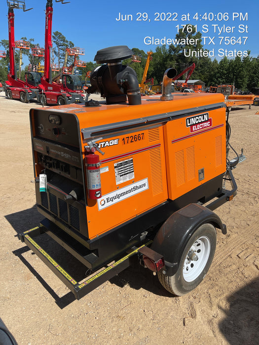 2021 Lincoln Electric Vantage 549X Ready Pak 3, ORANGE (includes trailer, cable rack, fender light kit)