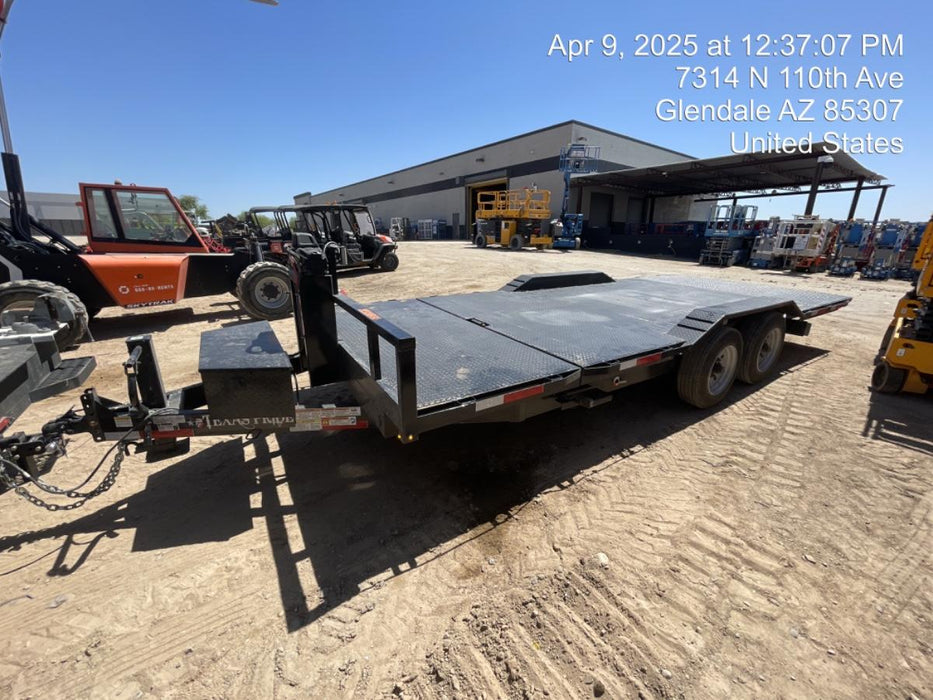 2025 TEXAS PRIDE TRAILERS 21' Lowboy Gravity Tilt Bed 14K Bumper Pull Trailer