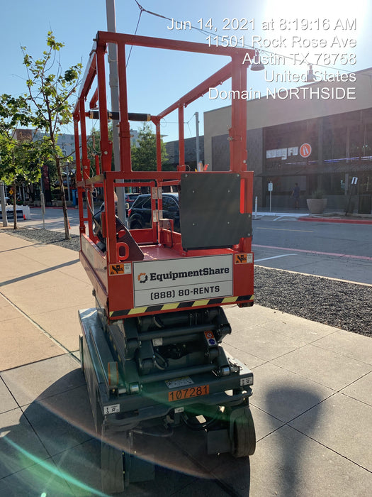 2020 Skyjack SJIII-3219 Solid NM Tires, Half height spring hinged entry gate, Dual Beacons, 800W Inverter