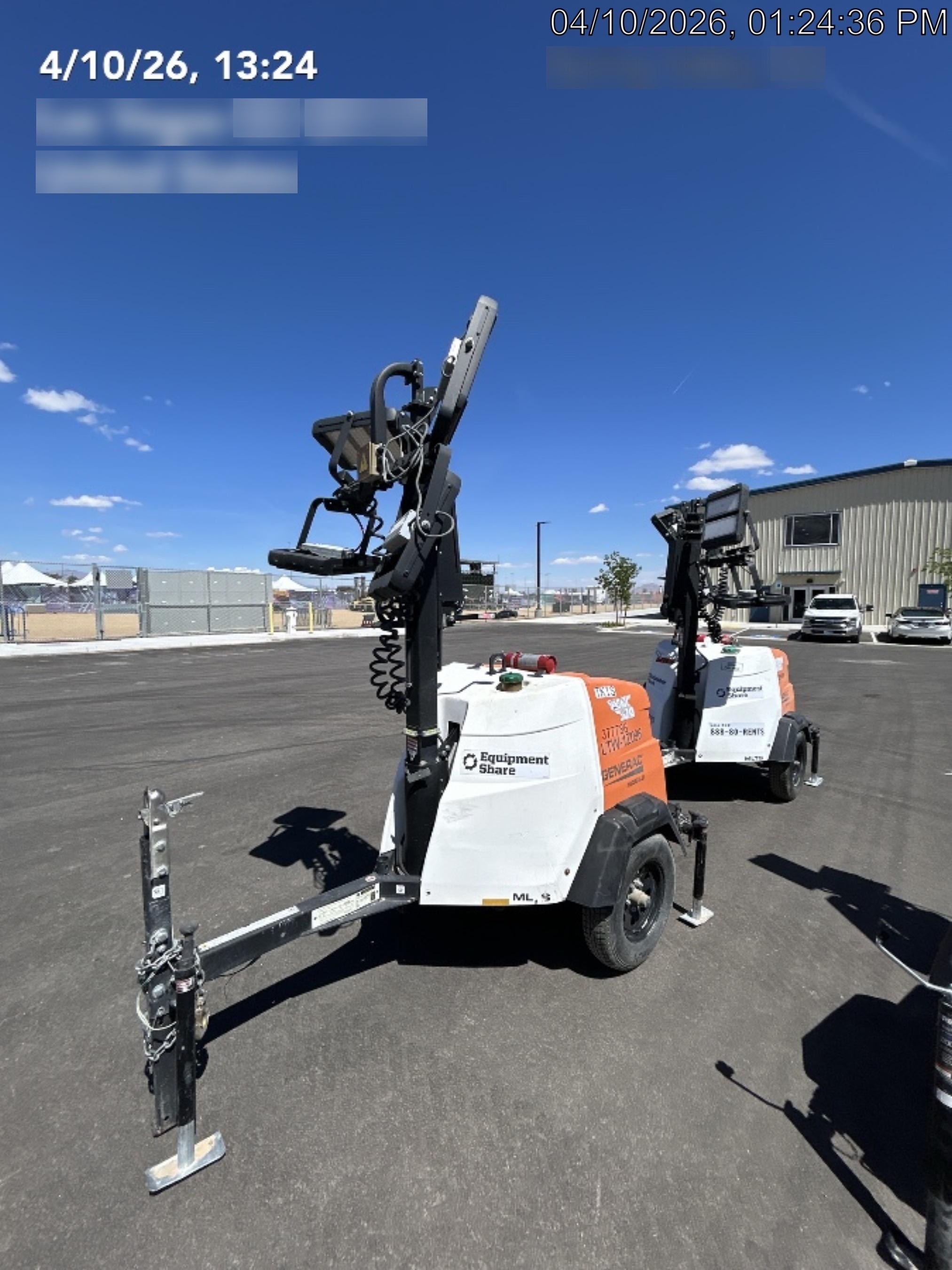 2023 Generac MLT2 Diesel, Flex Switch 120V Input, Powerzone Controller, 
(4) 320W LED Lights, 4kW Generator, 39.9 Gal Fuel Tank, 2" Ball, T3