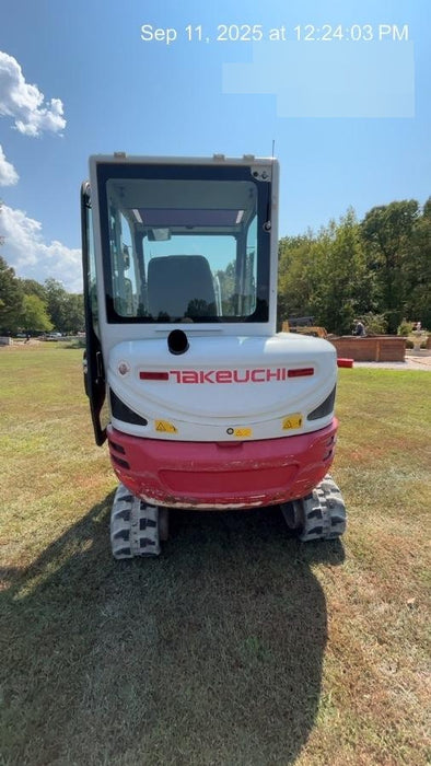 2020 Takeuchi TB235-2CR Cab/Heat/Air, Rubber Tracks, Manual TAG QC