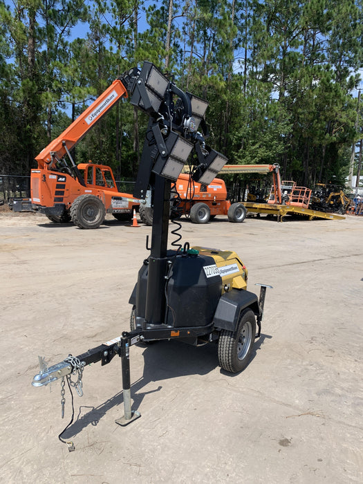 2022 Allmand NLV3GR (4) LED Light Fixture 350W, 23' Vertical Mast, 3kW Prime, Towable, Deep Sea L401, Leveling Jacks, Yanmar T4F 5.8hp