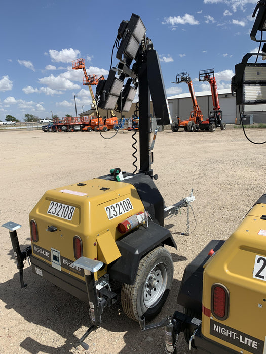 2022 Allmand NLV3GR (4) LED Light Fixture 350W, 23' Vertical Mast, 3kW Prime, Towable, Deep Sea L401, Leveling Jacks, Yanmar T4F 5.8hp