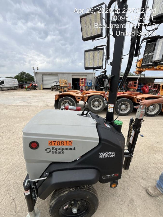 2024 Wacker Neuson LTT4 Diesel, Kohler KDW702, Deep Sea Controller, Auto Start, LED 320W, Bypass Outlet, T3