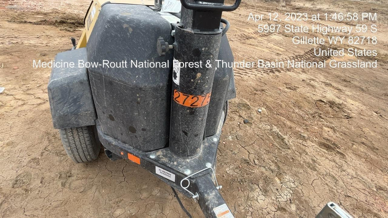 2022 Allmand NLV3GR (4) LED Light Fixture 350W, 23' Vertical Mast, 3kW Prime, Towable, ES Decals, T3