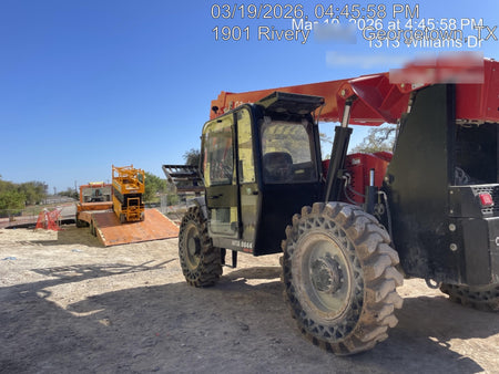 2019 Manitou MTA8044 74hp T4F, Cab/Heat/Air, Cab and Boom LED work lights, Auxiliary Hydraulics, Solid Tires, Amber strobe, Lift Hook 66" Carriage, 60" Forks