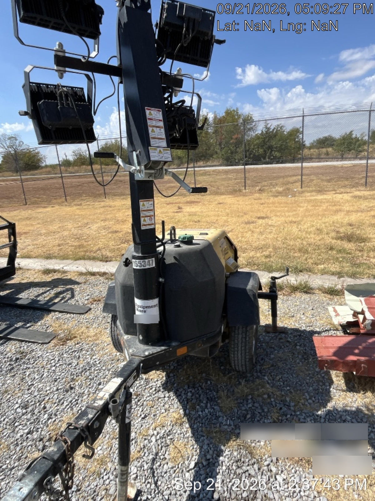 2021 Allmand NLV3GR (4) LED Light Fixture 350W, 23' Vertical Mast, 3kW Prime, Towable, Deep Sea L401, Leveling Jacks, Yanmar T4F 5.8hp