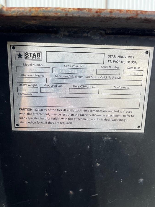 2022 STAR INDUSTRIES 1448B