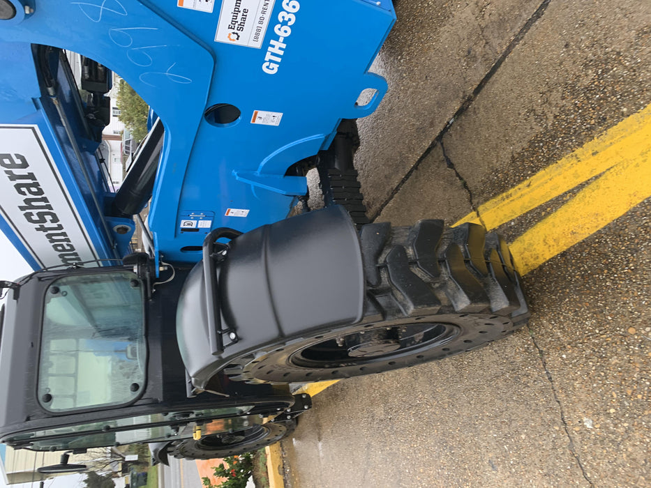 2020 Genie GTH-636 Cab/Heat/Air, Solid Tires, Work Lights, Beacon, Aux Hydraulics, Back up Alarm