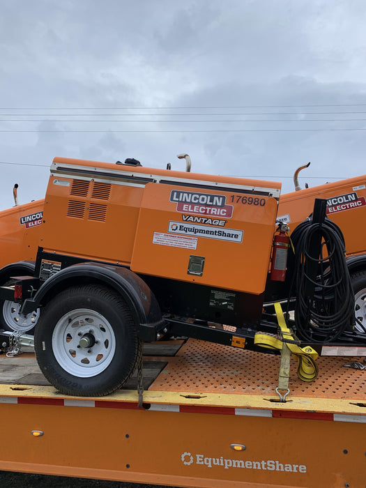 2021 Lincoln Electric Vantage 322 Vantage 322 Ready Pak 3 w/ Decals, ORANGE (includes trailer, cable rack, fender light kit) NO Telematics
