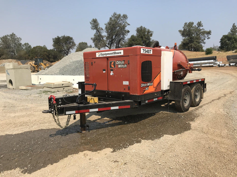 2020 Ditch Witch HX30 500G Spoils Tank, 80G Water Tank, 48" Lance, #3 Nozzel, VT9H 500 GAL HYD TRAILER