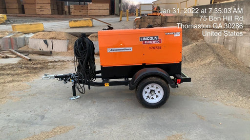 2021 Lincoln Electric Vantage 322 Vantage 322 Ready Pak 3 w/ Decals, ORANGE (includes trailer, cable rack, fender light kit) NO Telematics