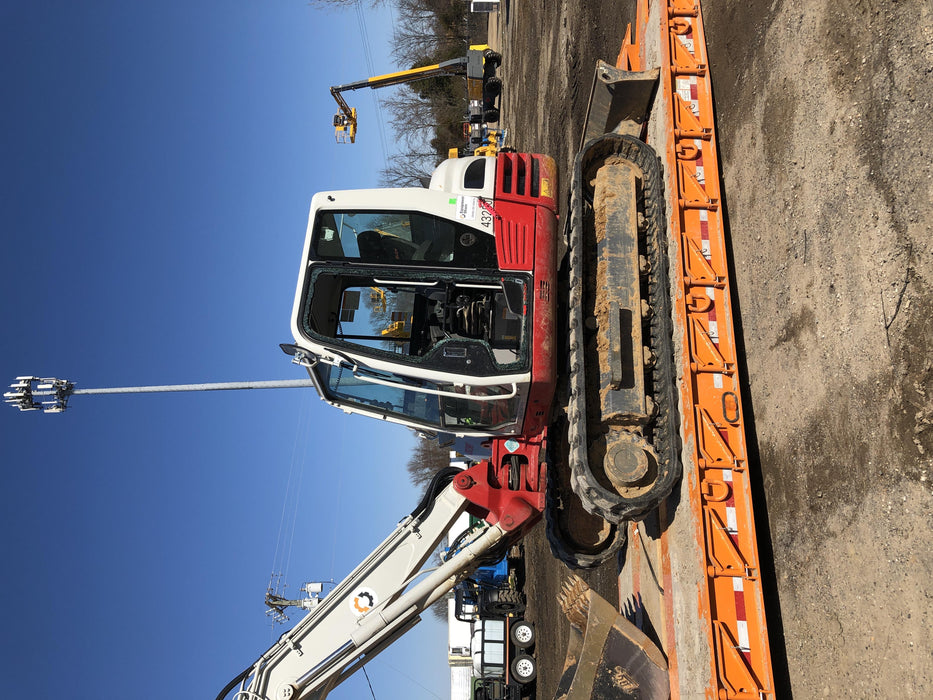 2019 Takeuchi TB290 Cab/Heat/AC Rubber tracks, Dozer blade, Travel alarm, Auxiliary hydraulics w/Manual QC, Hydraulic thumb, 18", 24", and 36" Buckets