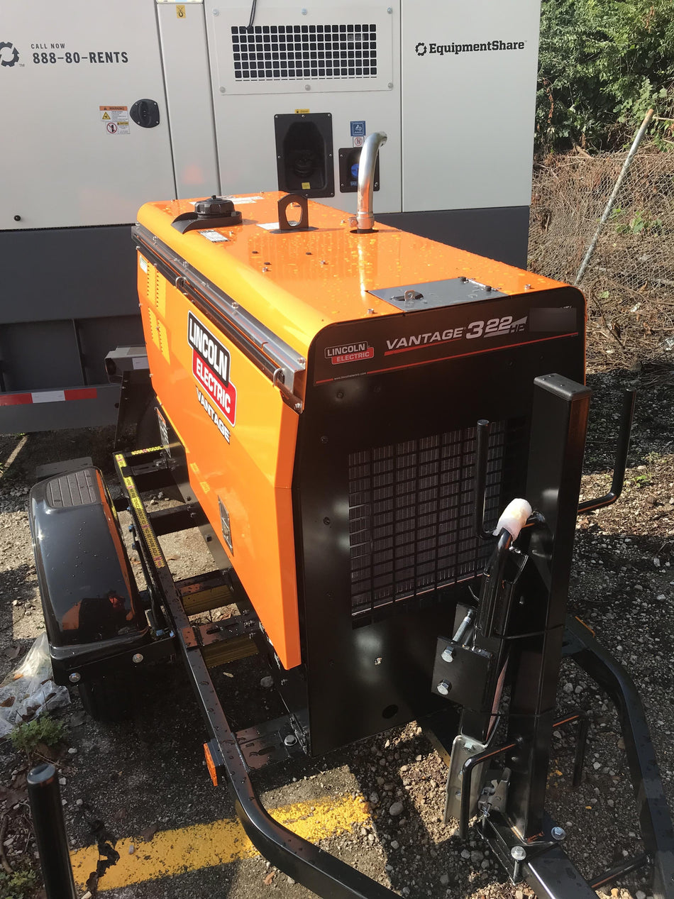 2021 Lincoln Electric Vantage 322 Vantage 322 Ready Pak 3 w/ Decals, ORANGE (includes trailer, cable rack, fender light kit) NO Telematics
