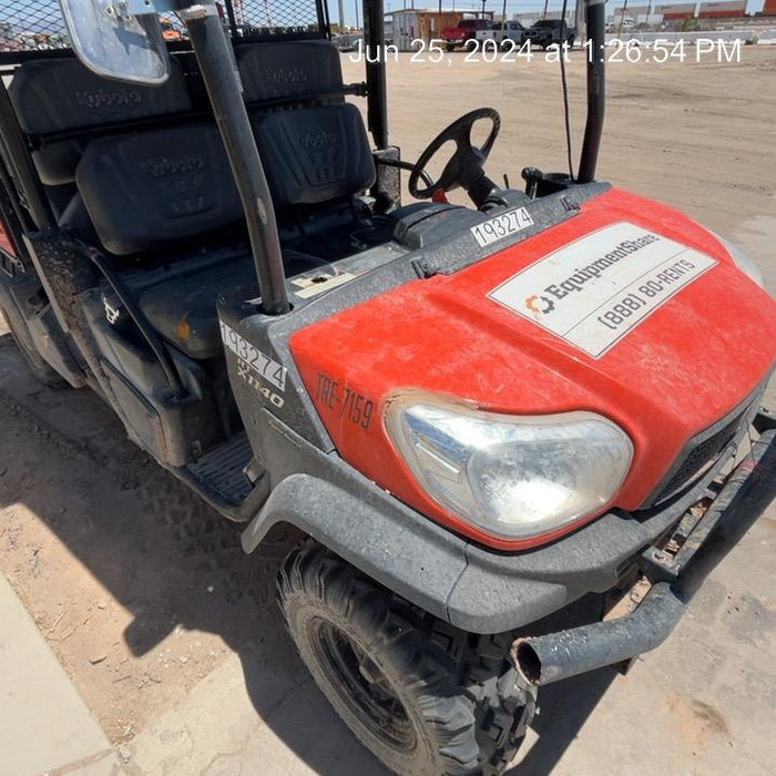 2022 Kubota RTV-X1140W-H Plastic Canopy, Windshield Acrylic Clear, LED Strobe Light, Wire Harness Kit, Back up Alarm