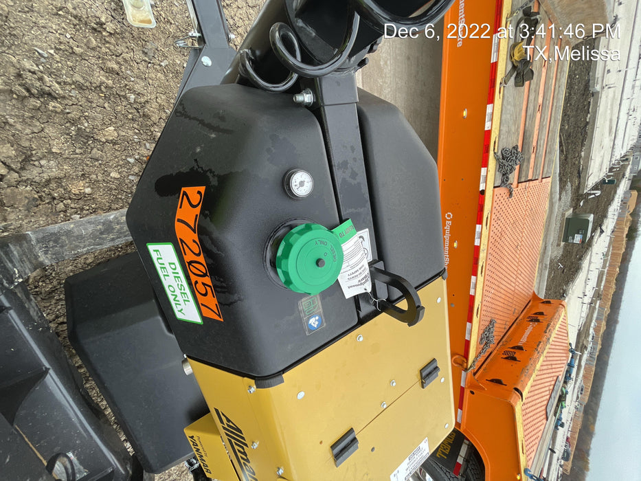 2022 Allmand NLV3GR (4) LED Light Fixture 350W, 23' Vertical Mast, 3kW Prime, Towable, ES Decals, T3