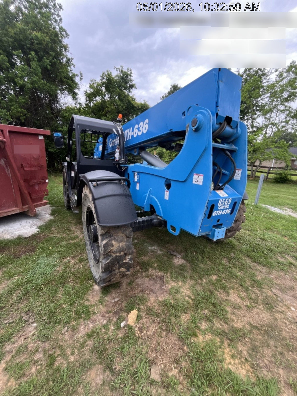 2018 Genie GTH-636 Genie GTH-636 w/Open ROPS, Solid Tires, Work Light/Beacon, 48" Carriage and Forks