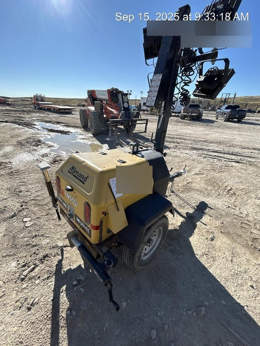 2022 Allmand NLV3GR (4) LED Light Fixture 350W, 23' Vertical Mast, 3kW Prime, Towable, ES Decals, T3