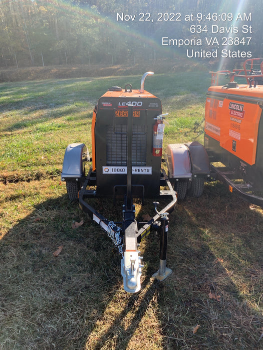 2022 Lincoln Electric LE400 Kubota V1505, Trlr, Cable Rack, Light Kit, ES Decals, T3