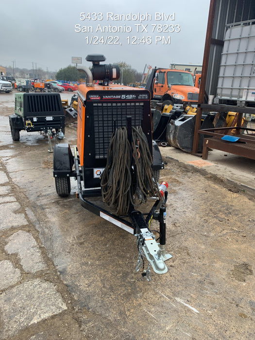 2021 Lincoln Electric Vantage 549X Ready Pak 3, ORANGE (includes trailer, cable rack, fender light kit)