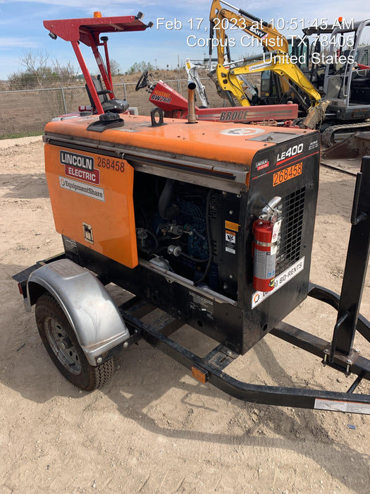 2022 Lincoln Electric LE400 Kubota V1505, Trlr, Cable Rack, Light Kit, ES Decals, T3