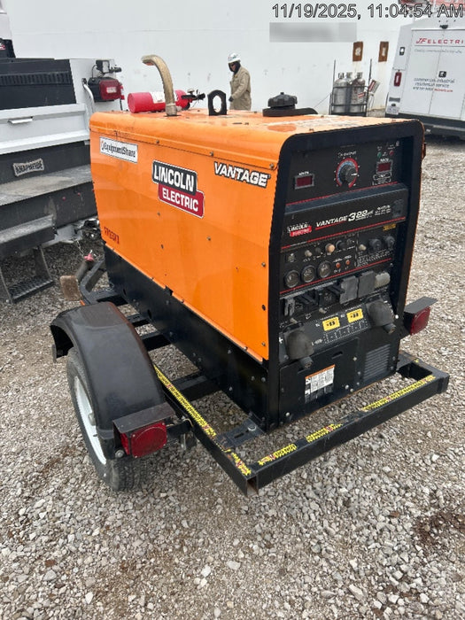 2021 Lincoln Electric Vantage 322 Vantage 322 Ready Pak 3 w/ Decals, ORANGE (includes trailer, cable rack, fender light kit) NO Telematics