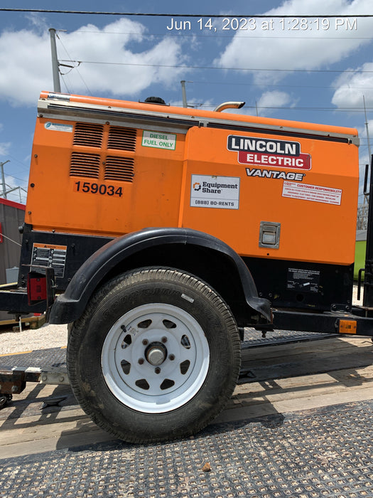 2021 Lincoln Electric Vantage 322 Vantage 322 Ready Pak 3 w/ Decals, ORANGE (includes trailer, cable rack, fender light kit) NO Telematics