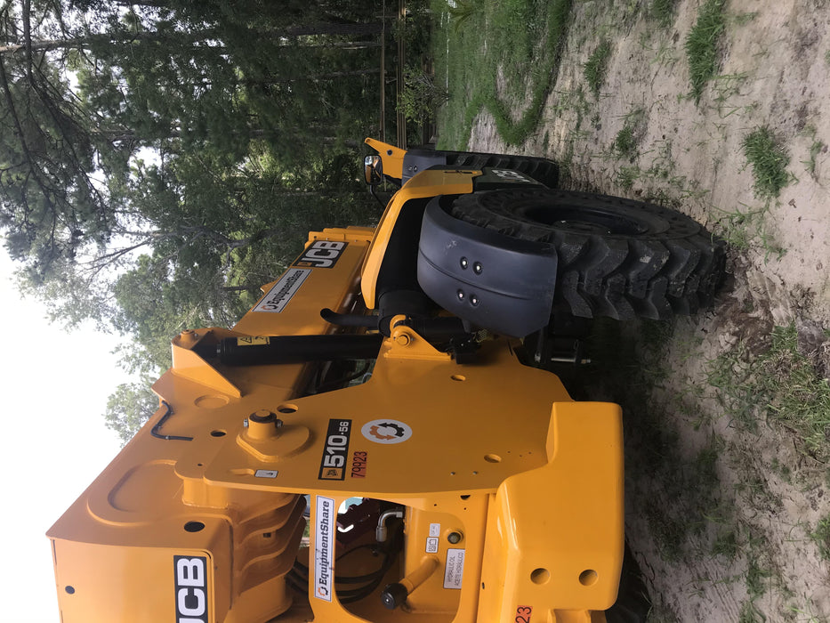 2020 JCB 510-56 Canopy, Solid Tires, Work Lights, Beacon, Aux Hydraulics, Back up Alarm, Lifting Eye, ES Decals