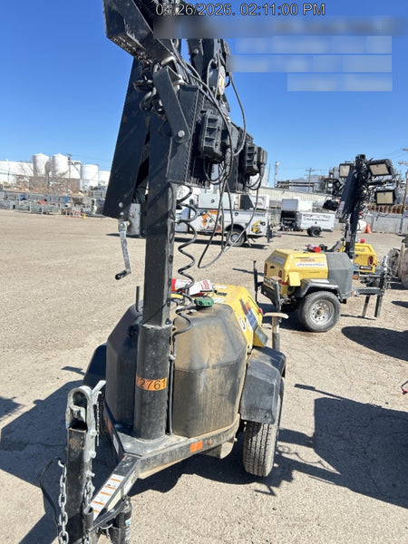 2022 Allmand NLV3GR (4) LED Light Fixture 350W, 23' Vertical Mast, 3kW Prime, Towable, ES Decals, T3