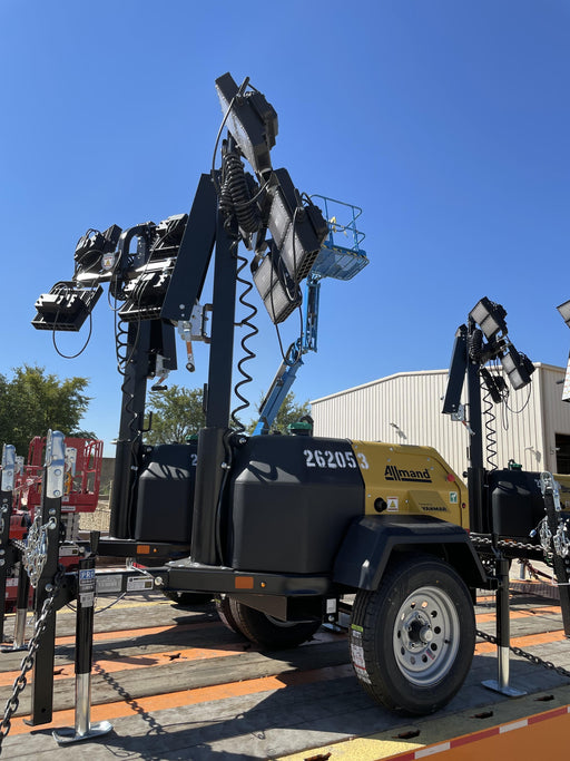 2022 Allmand NLV3GR (4) LED Light Fixture 350W, 23' Vertical Mast, 3kW Prime, Towable, ES Decals, T3