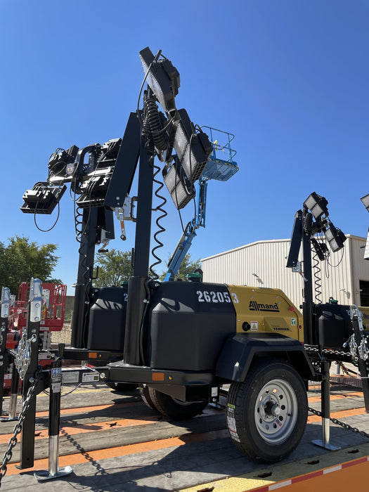 2022 Allmand NLV3GR (4) LED Light Fixture 350W, 23' Vertical Mast, 3kW Prime, Towable, ES Decals, T3