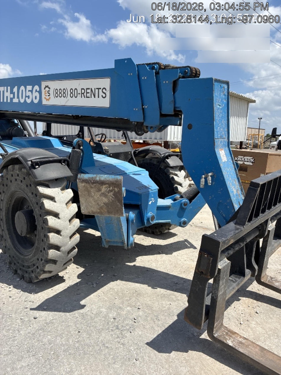 2019 Genie GTH-1056 Canopy, Solid RT Tires, LED Work Lights, Beacon 60" QA Carriage, 60" Forks