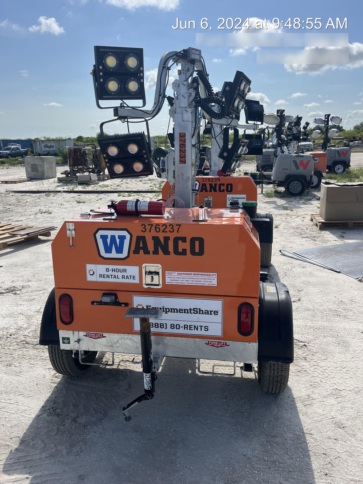 2023 Wanco WLTT-4MM4K Diesel, Deep Sea Controller, Shore Power Plug, Auto Start, (4) 350W LED Floodlights, 4kW Generator, 60 Gal Fuel Tank, 2" Ball, T3