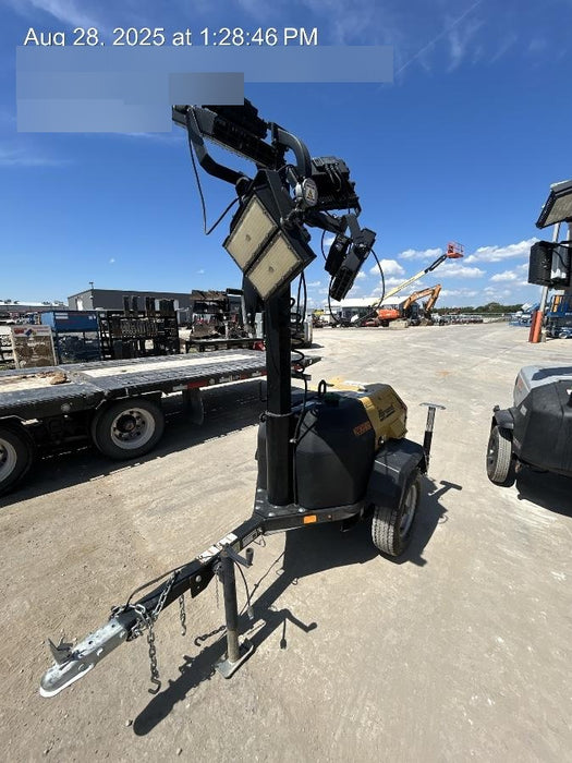 2022 Allmand NLV3GR (4) LED Light Fixture 350W, 23' Vertical Mast, 3kW Prime, Towable, Deep Sea L401, Leveling Jacks, Yanmar T4F 5.8hp